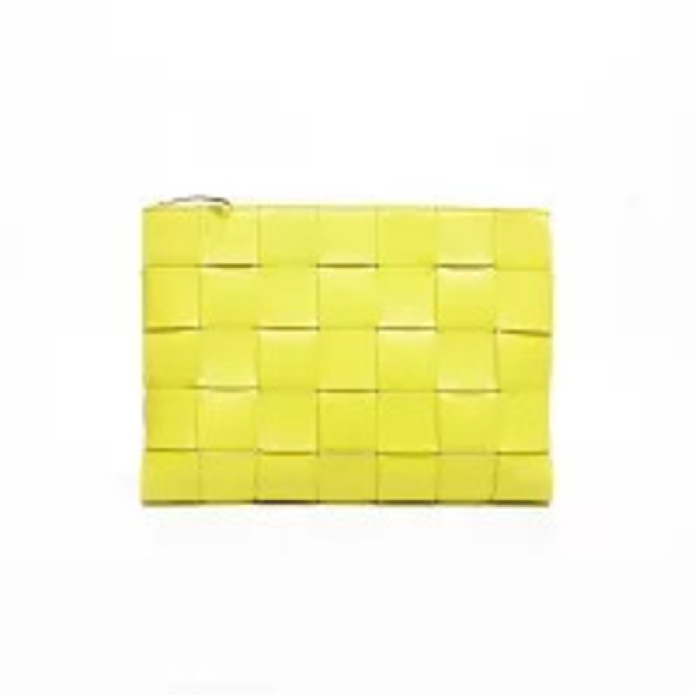 Bottega Veneta Maxi Intrecciato Nappa Clutch Bag Green